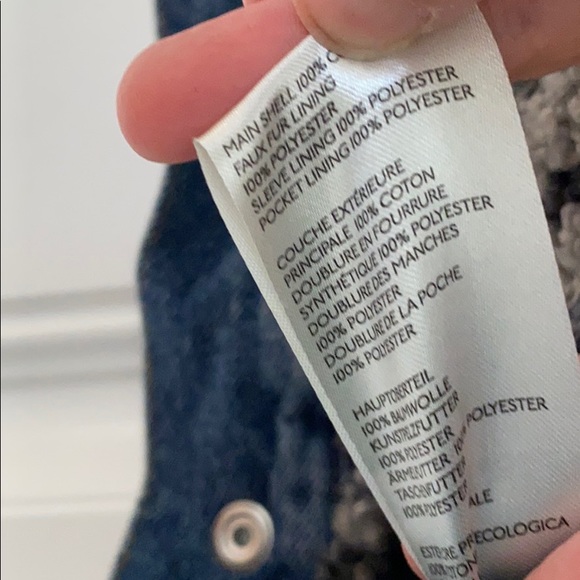 Free People Wild Ones Faux Shearling Denim Jacket - Picture 6 of 7